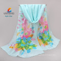 2015 Autumn vintage silk scarves girls leisure colorful floral printing lady infinity chiffon scarves shawl for womens